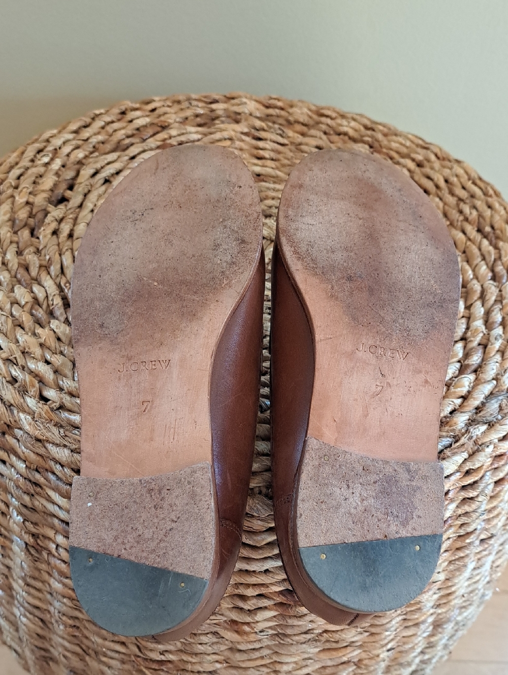 J.Crew Womens Academy Preppy/Academia Saddle Brown Leather Loafers 7 - Picture 7 of 9